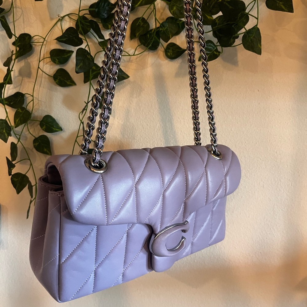 Coach Soft Purple Quilted Tabby 26